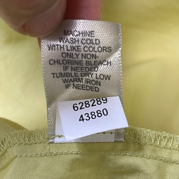 J.Jill Women's Classic Pleated Button Down Shirt Plus Sz XL Chartreuse Yellow - Picture 12 of 12